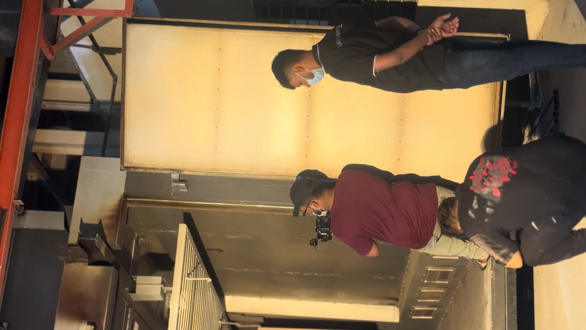 Behind the scenes on set