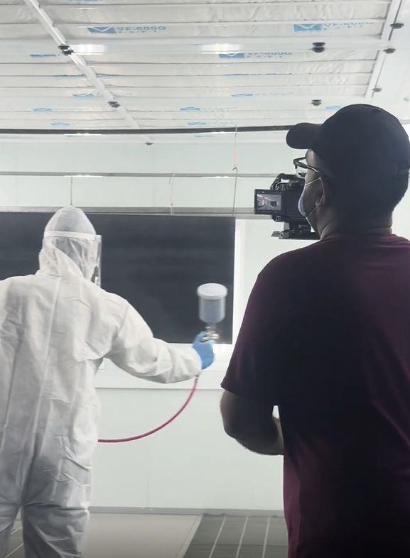 Behind the scenes on set