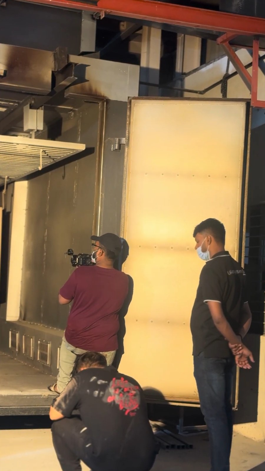 Behind the scenes on set